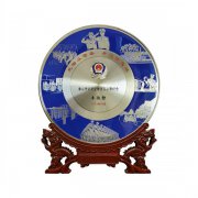 人大会议优秀代表奖盘 清远纯铜纪念盘价格 聚会留念礼品定做厂